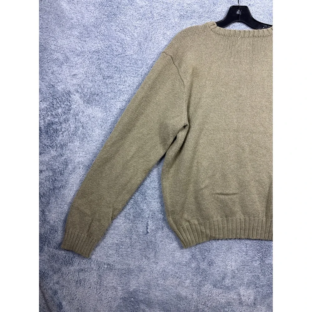 Polo Ralph Lauren Mens XL Green Cotton Crewneck Sweater Pony Logo